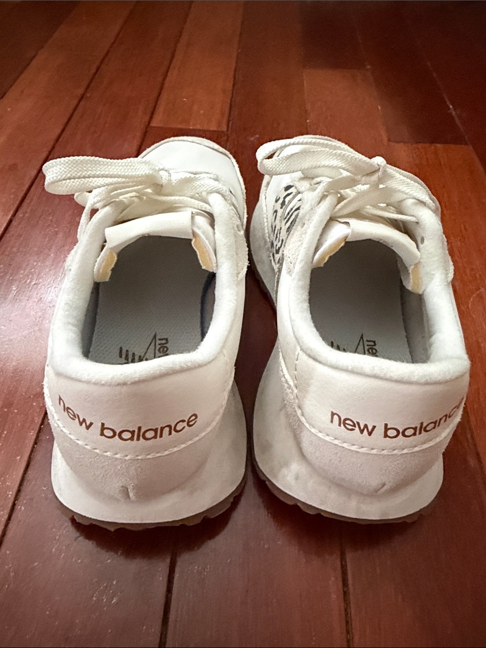 New Balance Women's Cream Sneakers with Leopard Accent - Picture 5 of 12